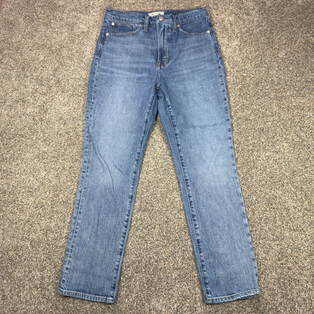 Madwell The Perfect Vintage Jean Womens 27 Medium Wash High‎ Rise Straight Denim